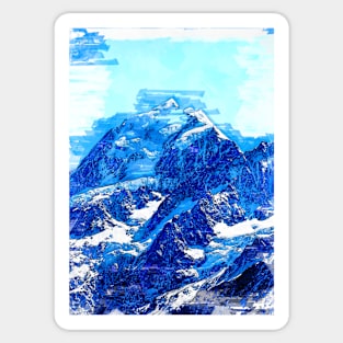 Abstract Mount Cook New Zealand. For Mountain Lovers. Sticker